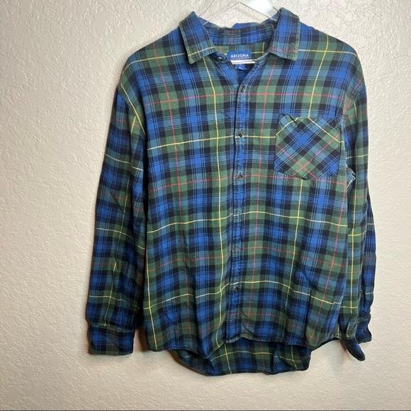 Men’s Arizona Plaid Flannel button down Shirt - Picture 3 of 7